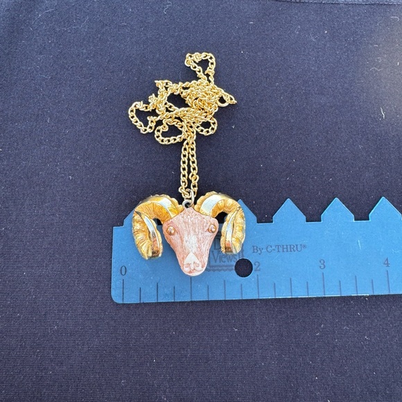 70’s Luca Razza Aries rams head statement necklace. Unisex - Picture 7 of 7
